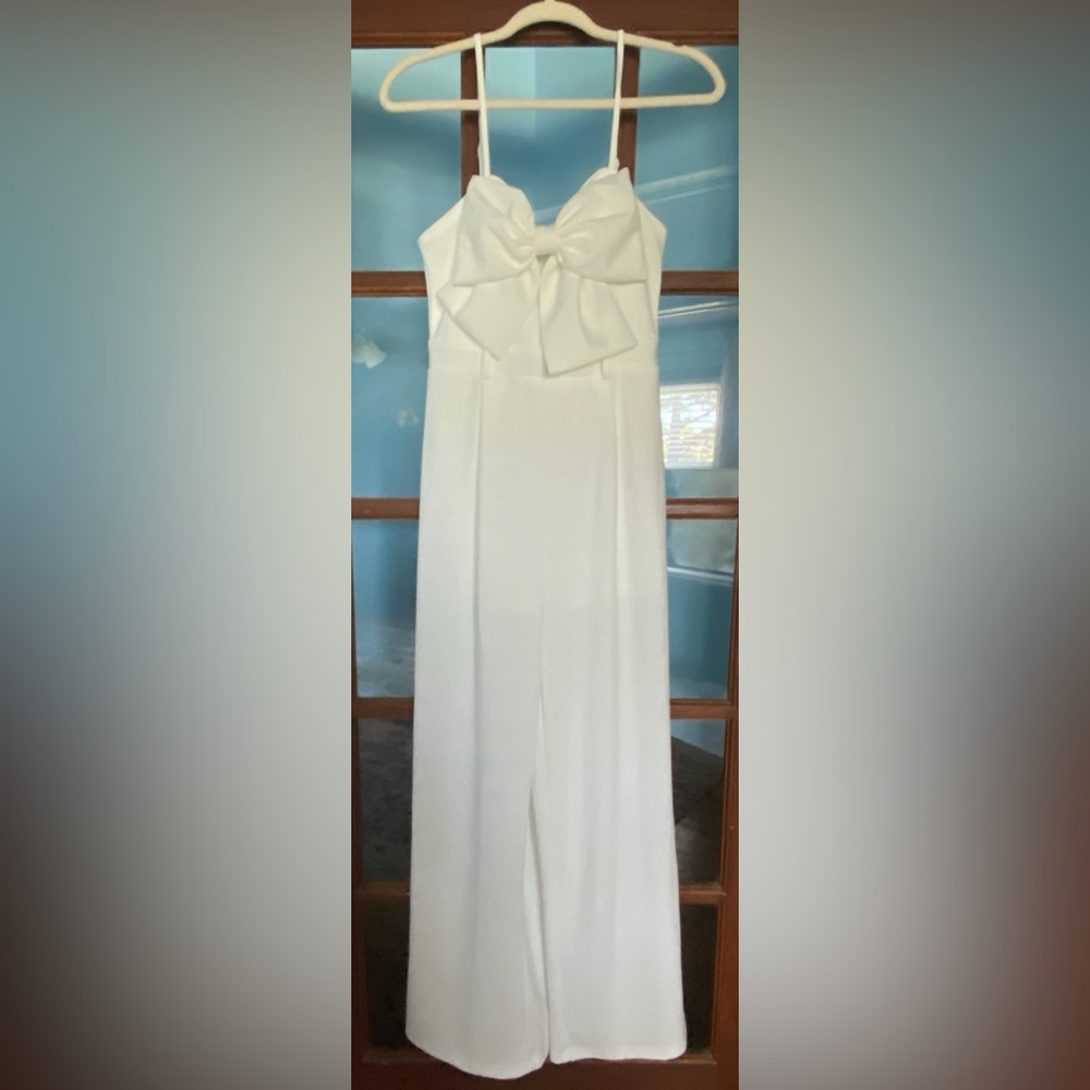 SHEIN White Top with Black Logo Tag
